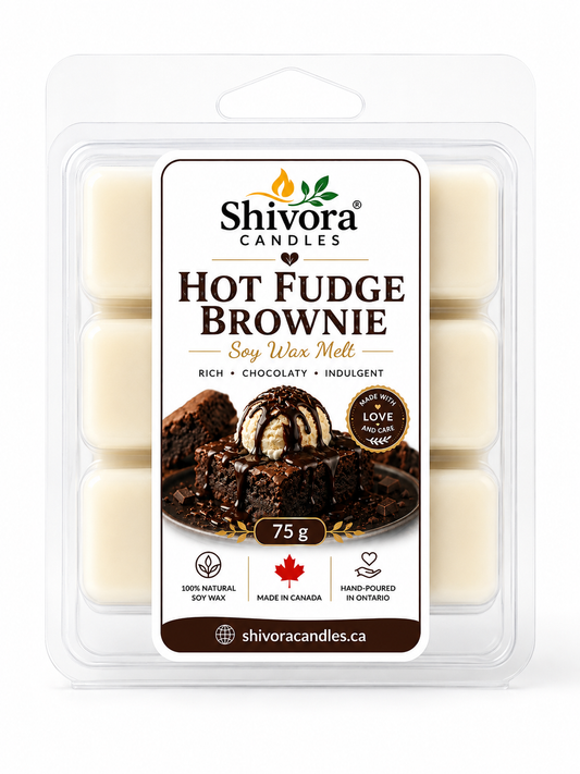Hot Fudge Brownie Soy Wax Melt 75g – Hand-Poured Natural Soy Wax Melt Made in Canada | Shivora Candles handmade soy candle by Shivora Candles Canada
