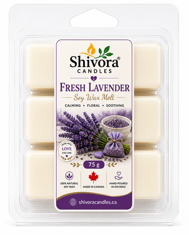 Fresh Lavender Soy Wax Melt 75g by Shivora Candles, hand-poured in Ontario, Canada with natural soy wax and long-lasting lavender fragrance. product image