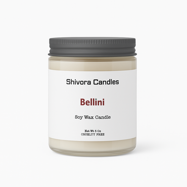 Bellini Soy Candle 8 oz – Handmade Soy Candle Made in Canada with Cotton Wick | Shivora Candles product image