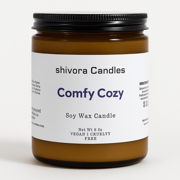 Comfy Cozy Soy Candle 8 oz – Handmade Soy Candle Made in Canada with Cotton Wick | Shivora Candles product image