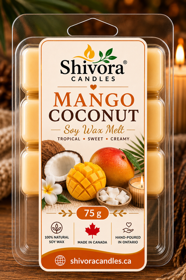 Mango Coconut Soy Wax Melt 75 g – Hand-Poured Soy Wax Melt Made in Canada | Shivora Candles product image