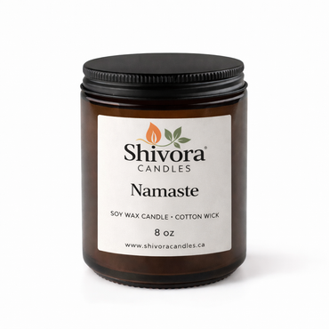 Namaste Soy Candle 8 oz – Handmade Soy Candle Made in Canada with Cotton Wick | Shivora Candles product image
