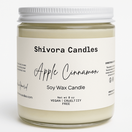 Apple Cinnamon soy wax candle 8 oz – Shivora Candles