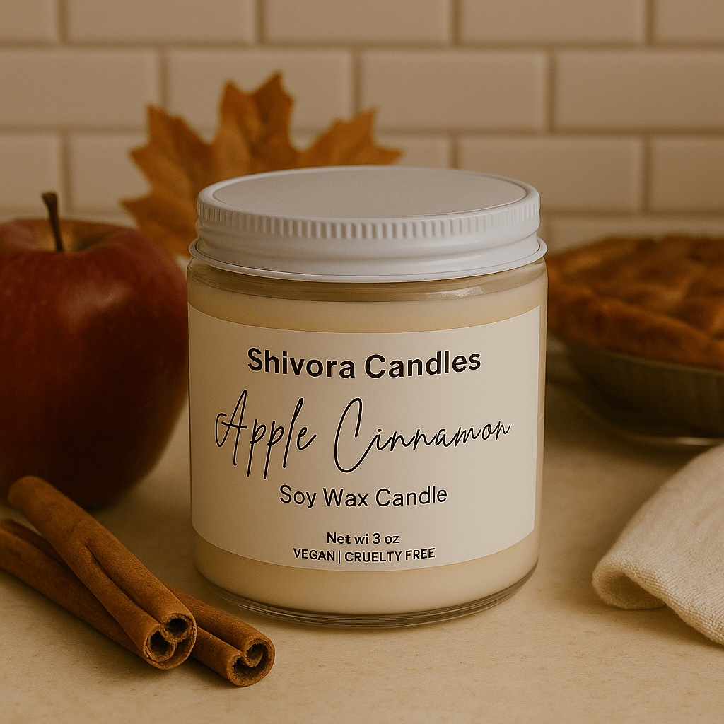 Hand-poured apple cinnamon candle Canada