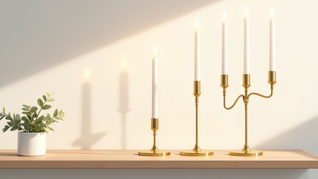 Styling a Candle Holder Gold Like a Pro