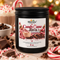 Candy Cane Java 8 oz soy candle with peppermint coffee and chocolate scent by Shivora Candles Canada