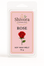 Rose soy wax melt 75g clamshell – eco-friendly handmade wax cubes with long-lasting rose fragrance by Shivora Candles