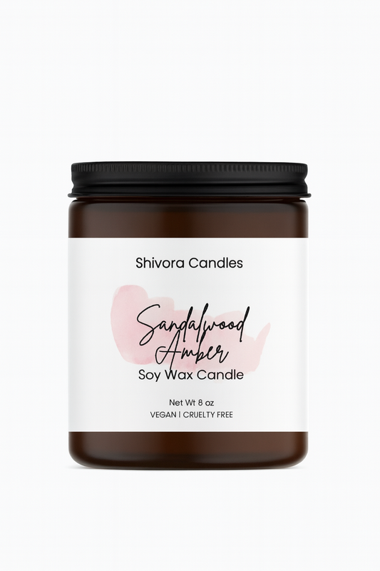 Sandalwood & Amber Soy Wax Candle