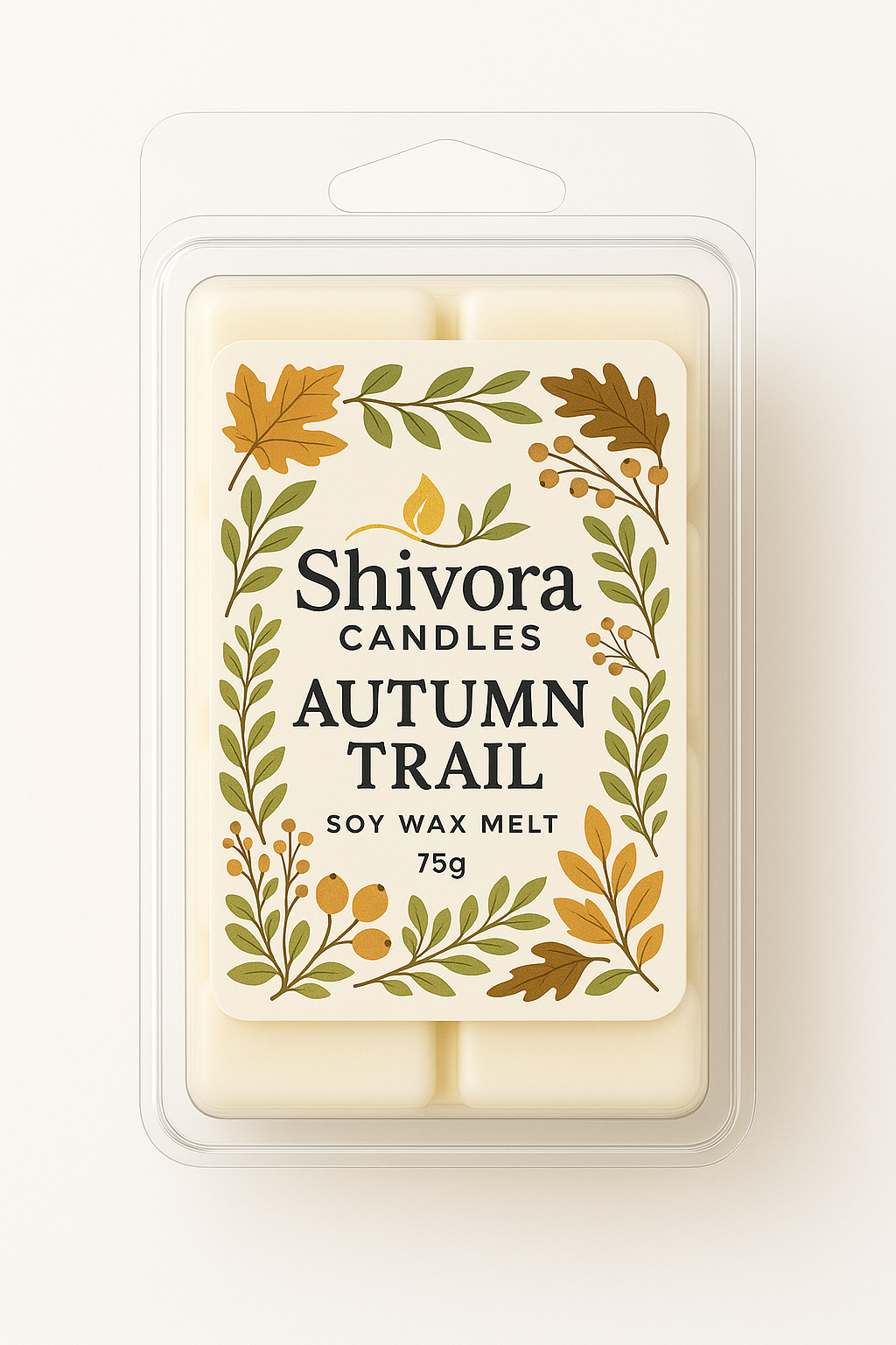 Autumn Trail Soy Wax Melt – 75g | Hand-Poured, Eco-Friendly, Long-Lasting Soy Wax Melts by Shivora Candles (Made in Canada)