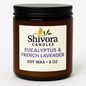 Eucalyptus and French Lavender soy wax candle 8 oz – Shivora Candles