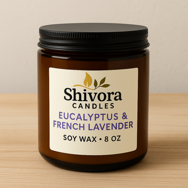 Hand-poured lavender eucalyptus candle Canada