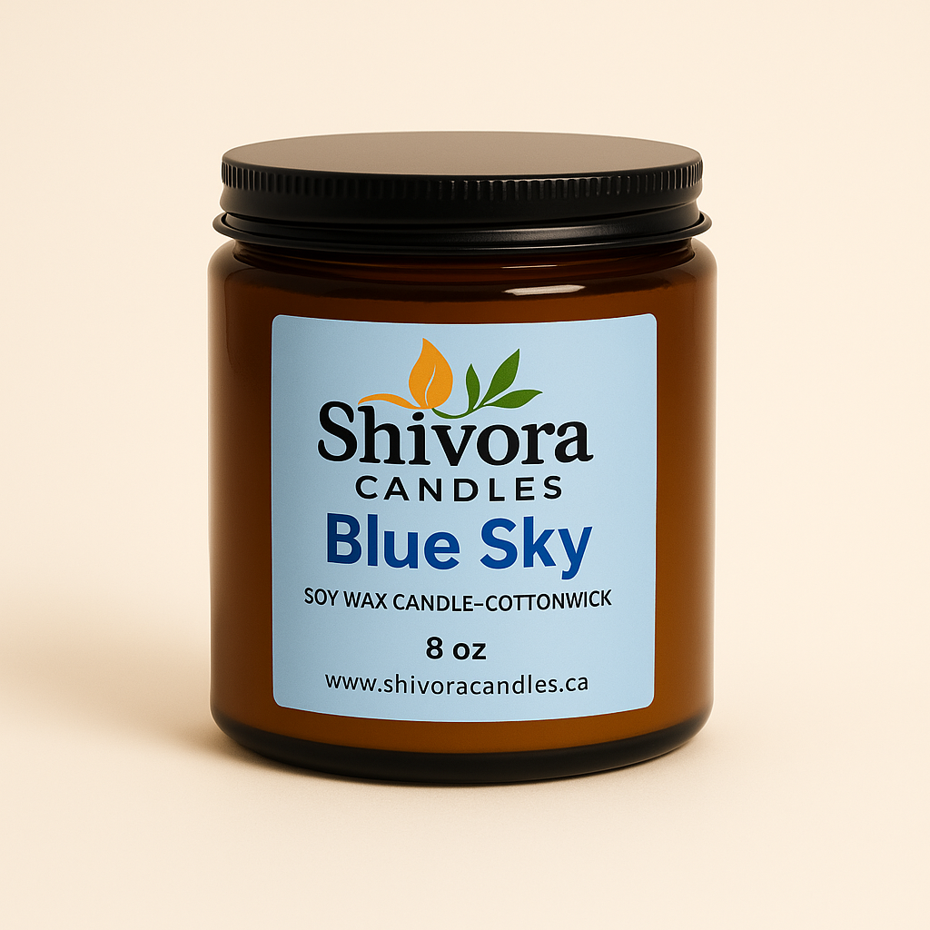 Blue Sky soy wax candle 8 oz – Shivora Candles