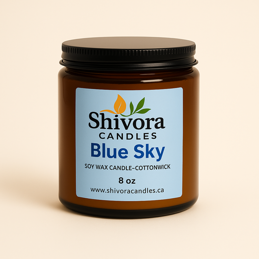 Blue Sky soy wax candle 8 oz – Shivora Candles
