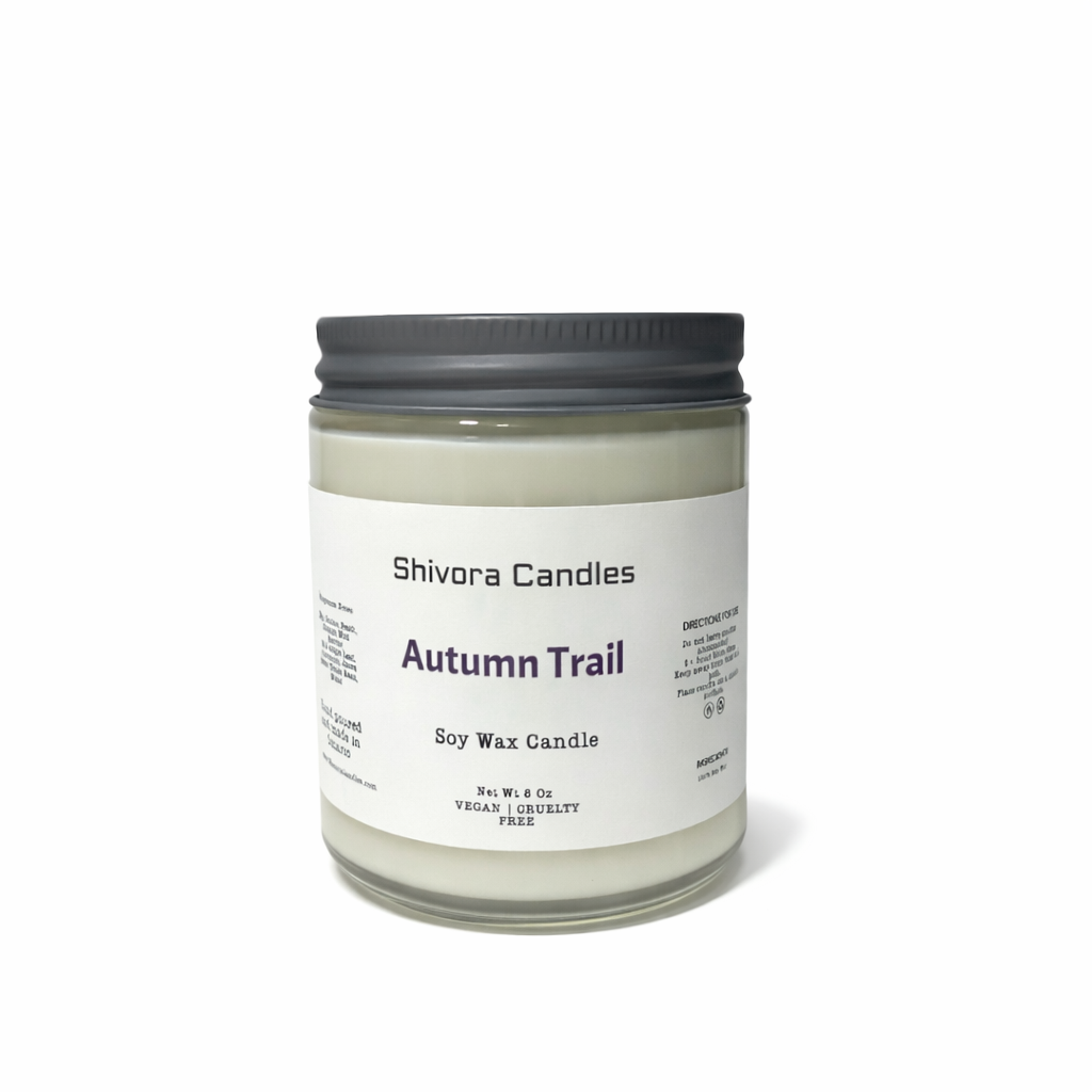 Autumn Trail Soy Wax Candle – 8 oz | Fall Woods + Spice Candle