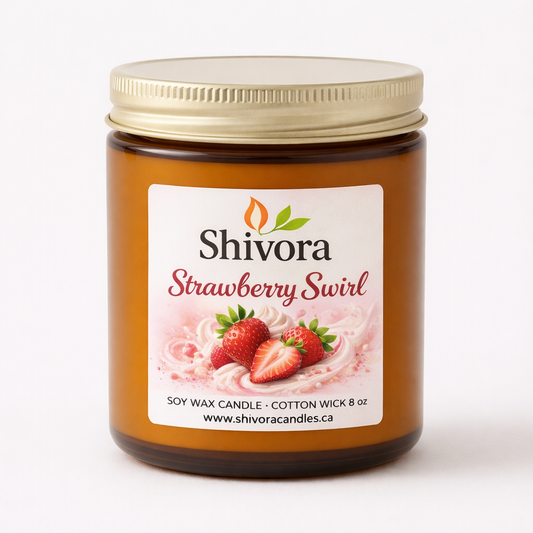 Strawberry swirl soy candle