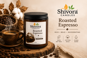 Roasted Espresso Soy Candle – 8 oz Cotton Wick