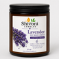 Shivora Candles Lavender Soy Wax Candle 8 oz in amber glass jar with cotton wick – handmade scented candle made in Canada