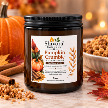 Pumpkin Crumble Soy Candle Canada – 8 oz Cotton Wick product image