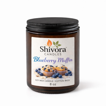 Blueberry Muffin Soy Candle 8 oz – Handmade Soy Candle Made in Canada with Cotton Wick | Shivora Candles product image