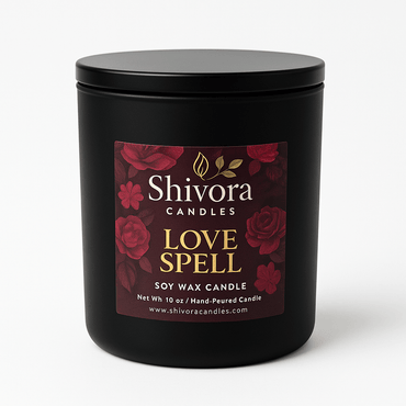 Love Spell Soy Candle 10 oz – Handmade Soy Candle Made in Canada with Cotton Wick | Shivora Candles product image