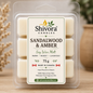 Sandalwood & Amber Soy Wax Melt 75 g – Handmade Soy Wax Melt Made in Canada | Shivora Candles