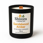 Sandalwood Amber Wood Wick Soy Candle 10 oz – Handmade Soy Candle Made in Canada | Shivora Candles