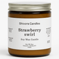 Strawberry Swirl Soy Wax Candle – 8 oz | Sweet & Fruity Dessert-Inspired Scent - Shivora Candles