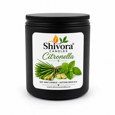 Citronella Soy Wax Candle 8 oz Handmade in Canada | Shivora Candles Outdoor Soy Candle product image