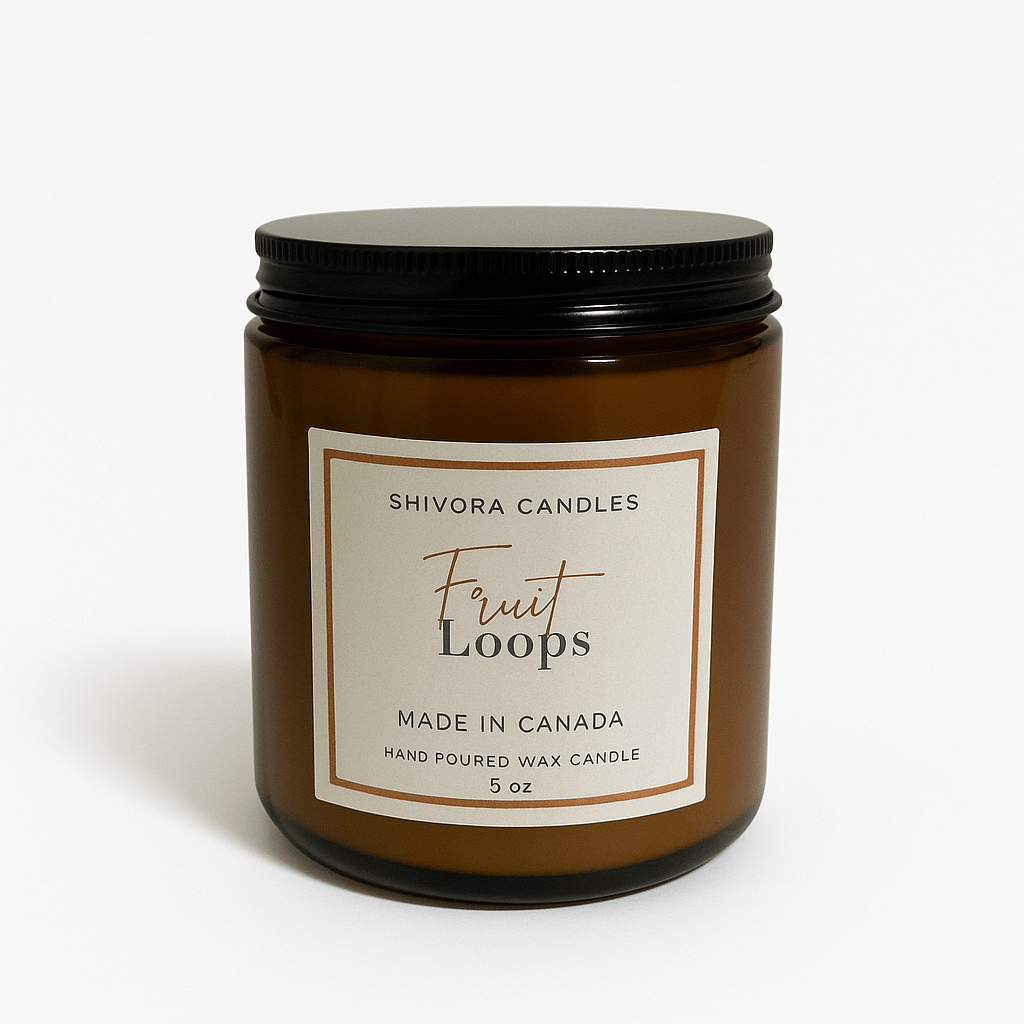 Fruit Loops Soy Wax Candle – 8 oz | Sweet, Citrus & Cereal-Inspired Scent - Shivora Candles